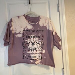 Fifth Sun Kids Nashville Country Music Tee - Purple and White